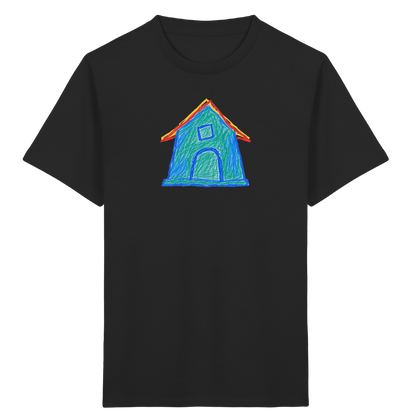 Zweifarbiger Dachbogen Haus - Kinder Bio T-Shirt Vorderseite