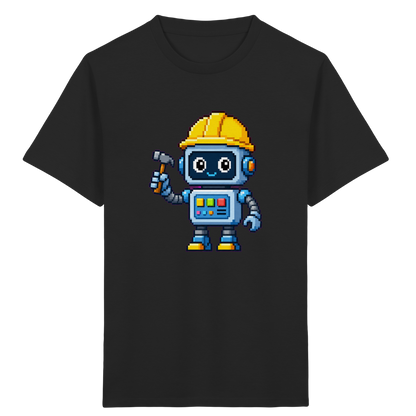 Pixel-Roboter mit Hammer: Retro Kinder-T-Shirt - Kinder T-Shirt