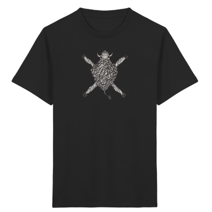 Bison von oben - Kinder Bio T-Shirt Vorderseite