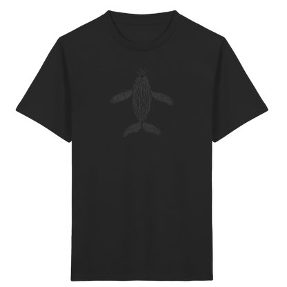 Wal von oben gezeichnet - Kinder Bio T-Shirt Vorderseite