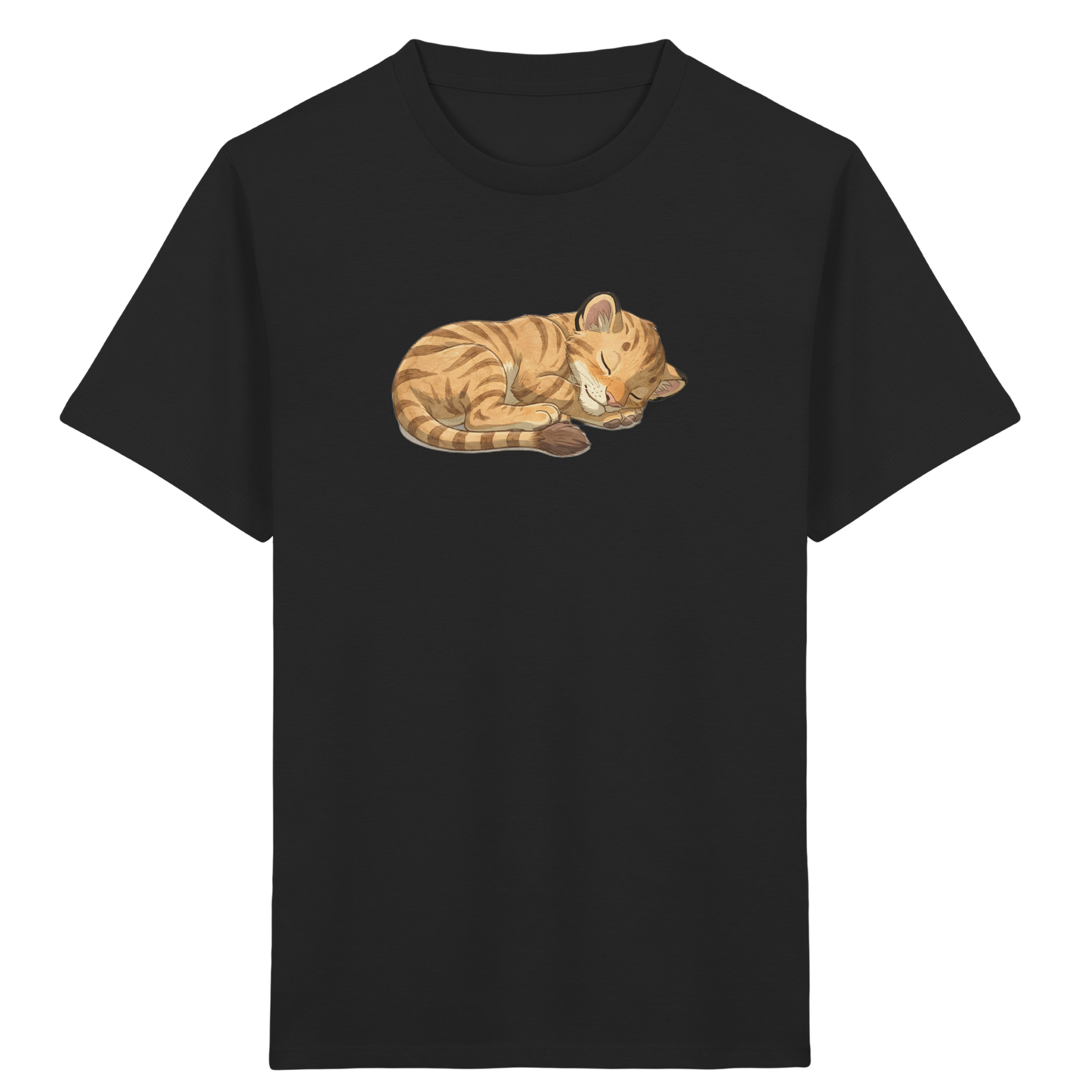 Schlafende Katze: Kuscheliges T-Shirt für Kinder