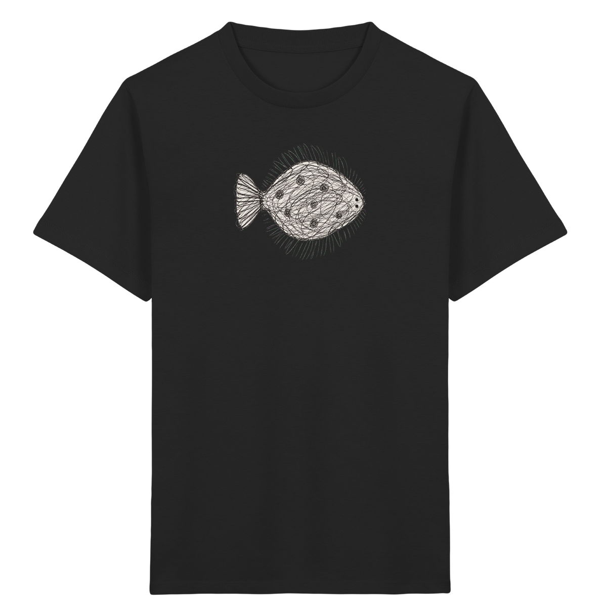 Flunder von oben - Kinder Bio T-Shirt Vorderseite