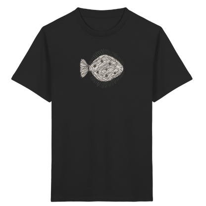 Flunder von oben - Kinder Bio T-Shirt Vorderseite