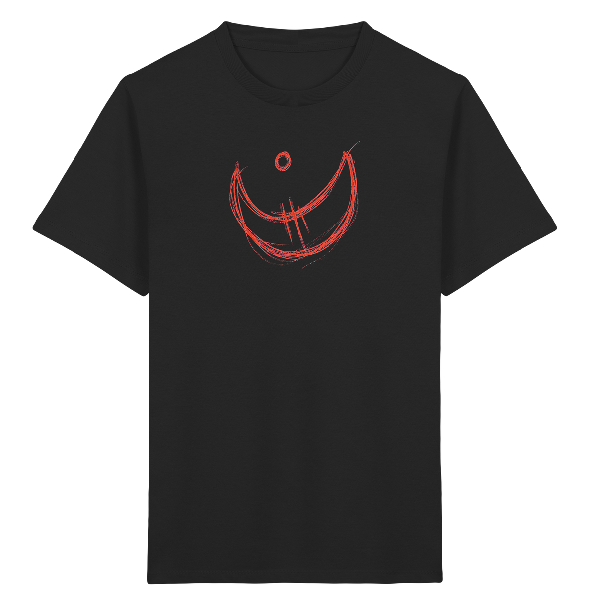 Korallroter Krakelmond für Kinder - Kinder Bio T-Shirt