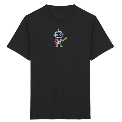 Pixel Roboter rockt E-Gitarre - Kinder T-Shirt