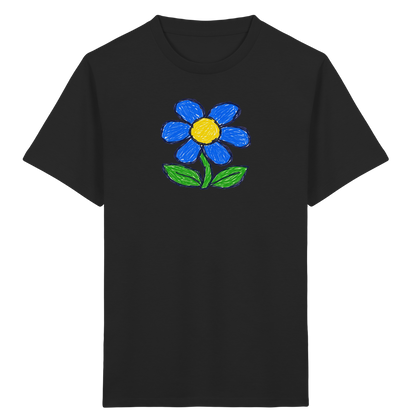 Kritzel Gänseblümchen für Kinder - Kinder Bio T-Shirt Vorderseite
