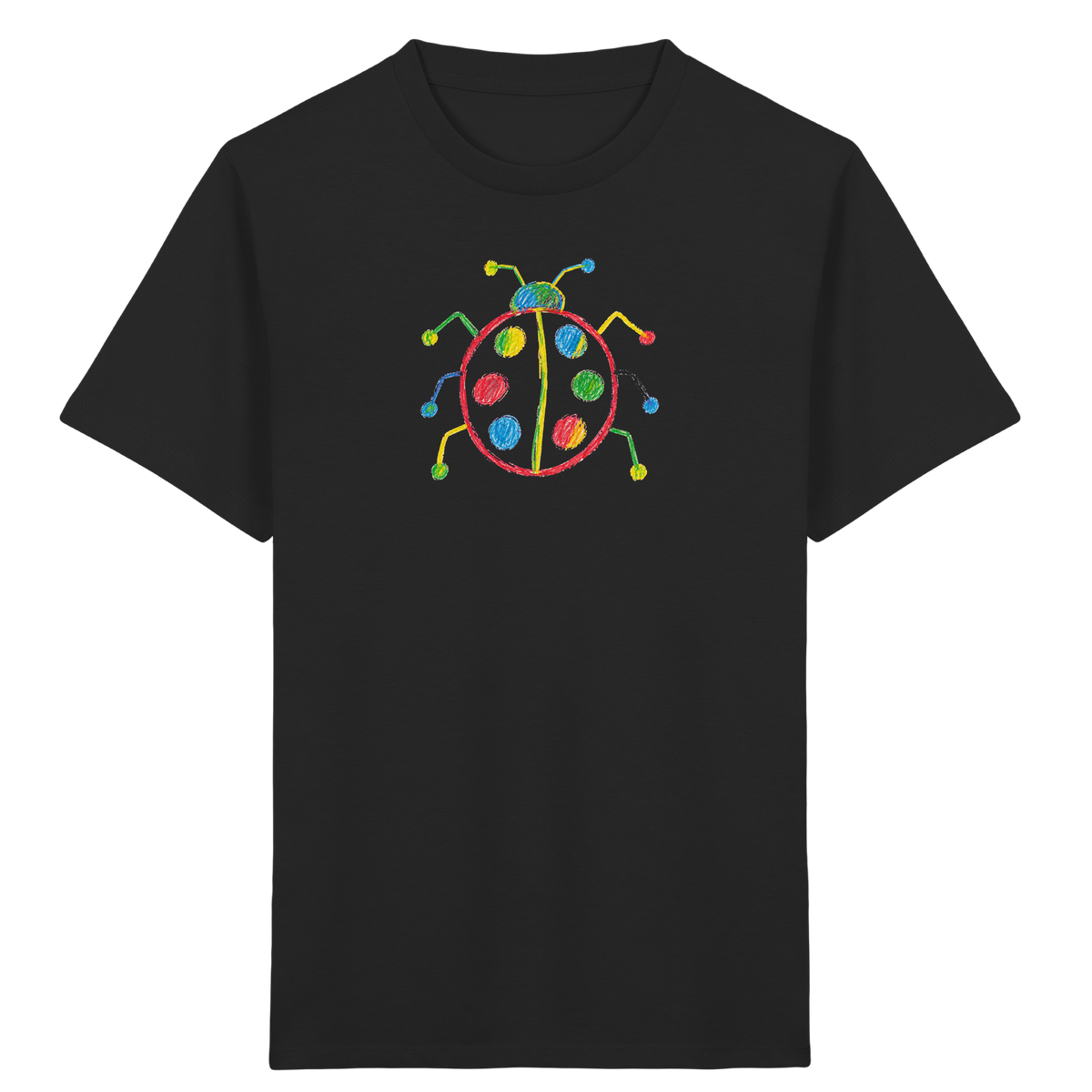 Farbpunkt Marienkäfer Kinder Shirt - Kinder Bio T-Shirt Vorderseite