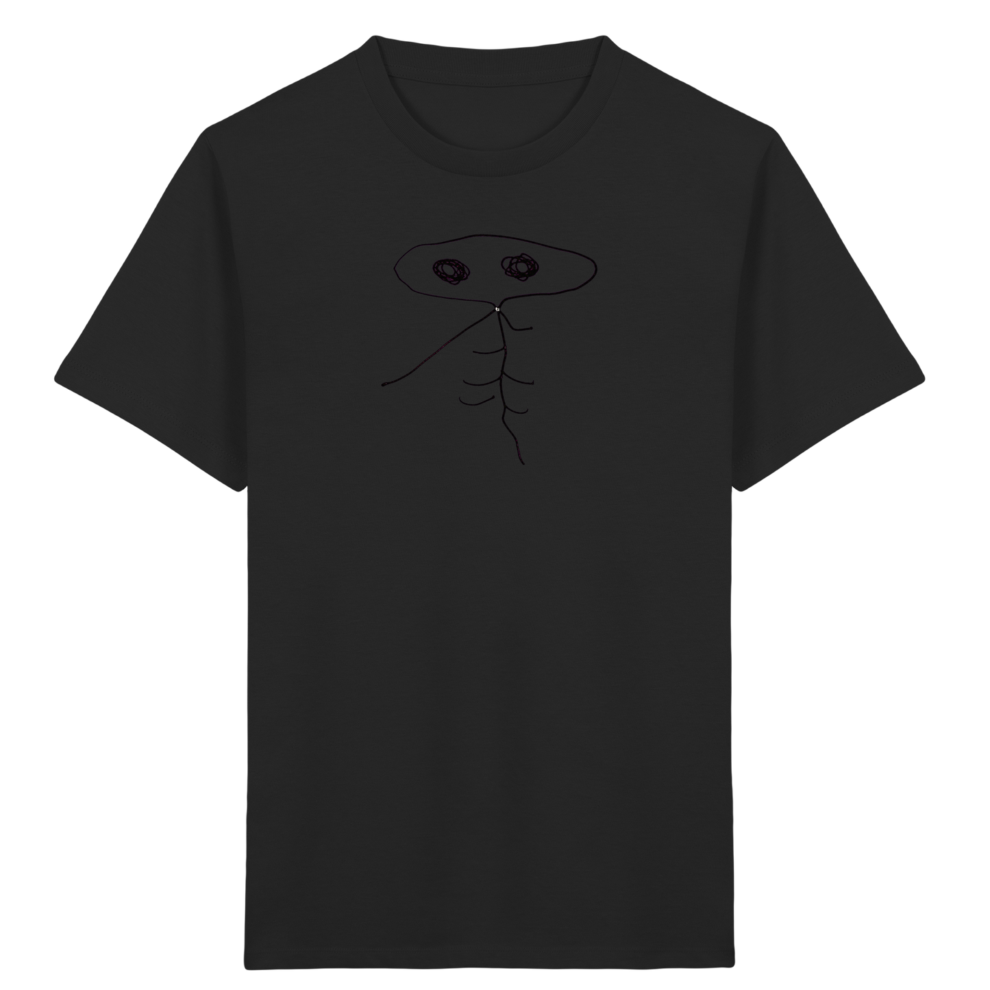 Kinder T-Shirt – Schirmkopf-Wackler mit krummen Linien