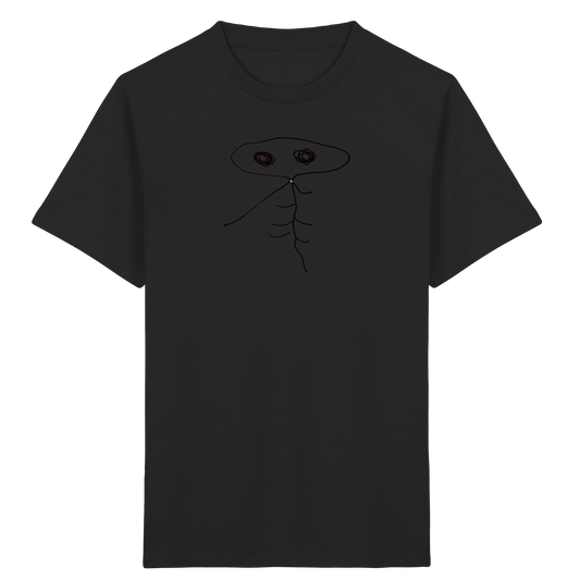 Kinder T-Shirt – Schirmkopf-Wackler mit krummen Linien