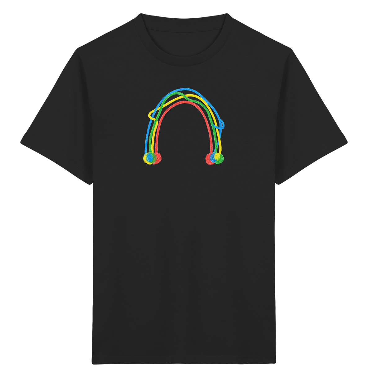 Farbpunkt Regenbogen Kinder Shirt - Kinder Bio T-Shirt Vorderseite