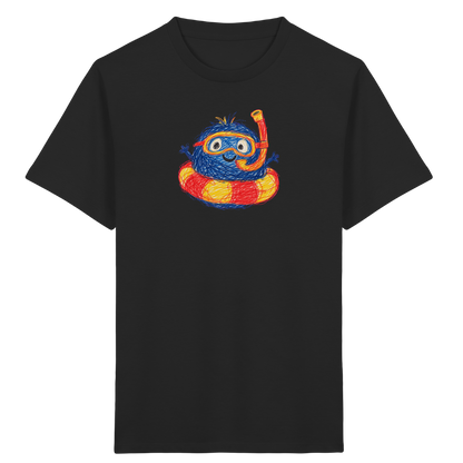 Schnorchelmumpf im Schwimmring - Kinder Bio T-Shirt Vorderseite