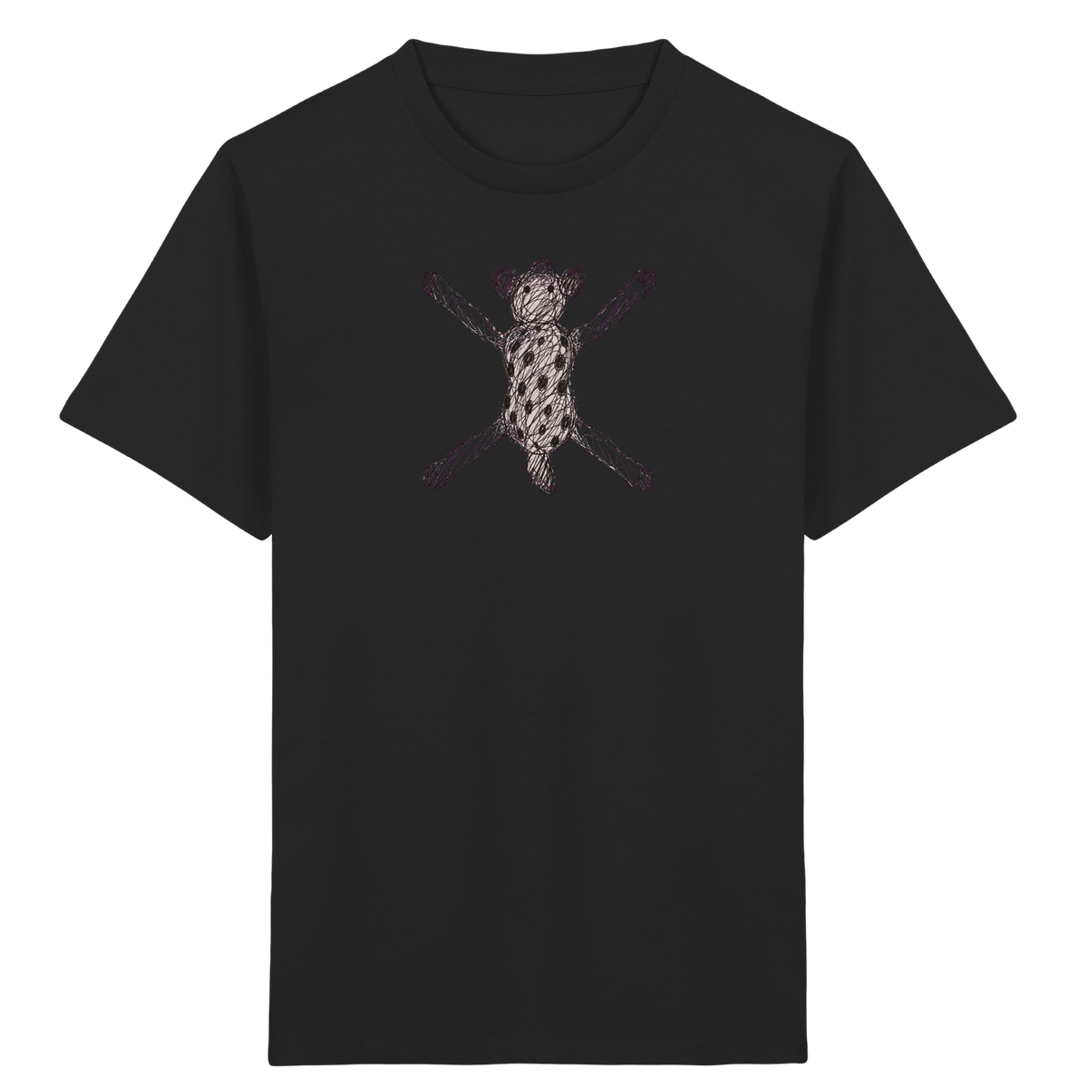 Hyäne von oben gezeichnet - Kinder Bio T-Shirt Vorderseite