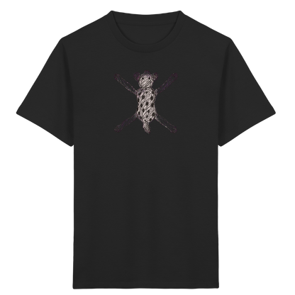 Hyäne von oben gezeichnet - Kinder Bio T-Shirt Vorderseite