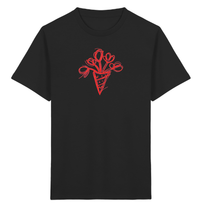 Korallrote Blumenschultüte Kinder T-Shirt - Kinder Bio T-Shirt