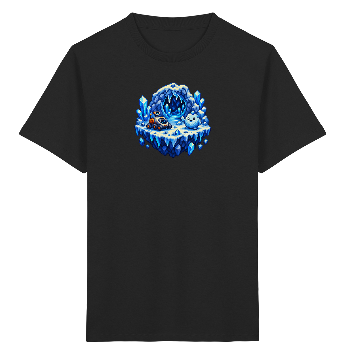 Abenteuerliches Pixel Eis-Geist T-Shirt - Kinder Bio T-Shirt