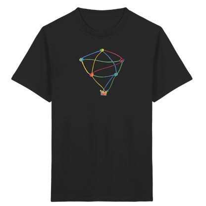 Farbpunkt Heißluftballon Kinder Shirt - Kinder Bio T-Shirt Vorderseite