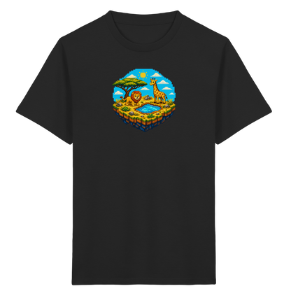 Verspieltes Pixel Safari T-Shirt Kinder - Kinder Bio T-Shirt