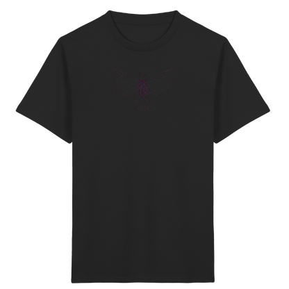 Eule von oben gezeichnet - Kinder Bio T-Shirt Vorderseite