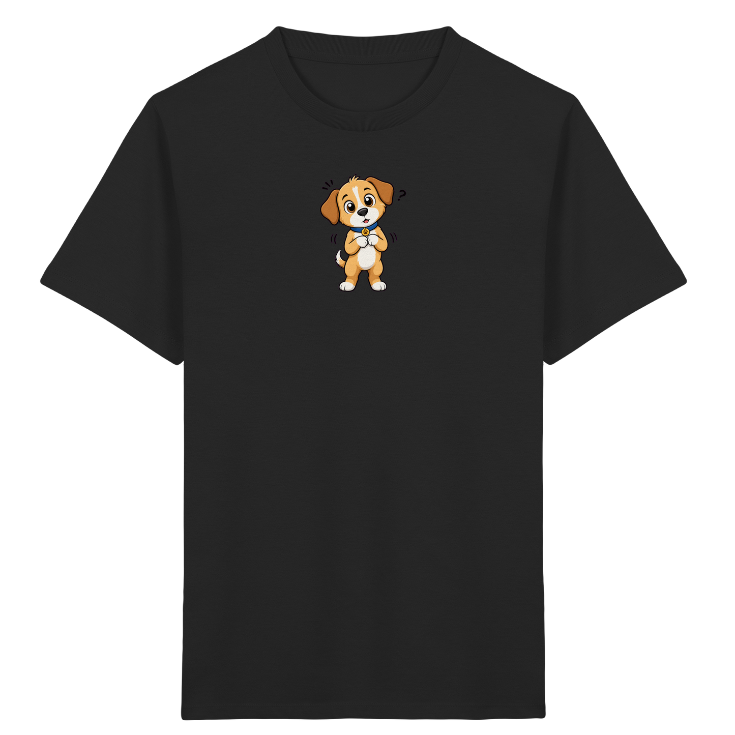 Niedlicher Welpe: Überrascht auf T-Shirt - Kinder Bio T-Shirt