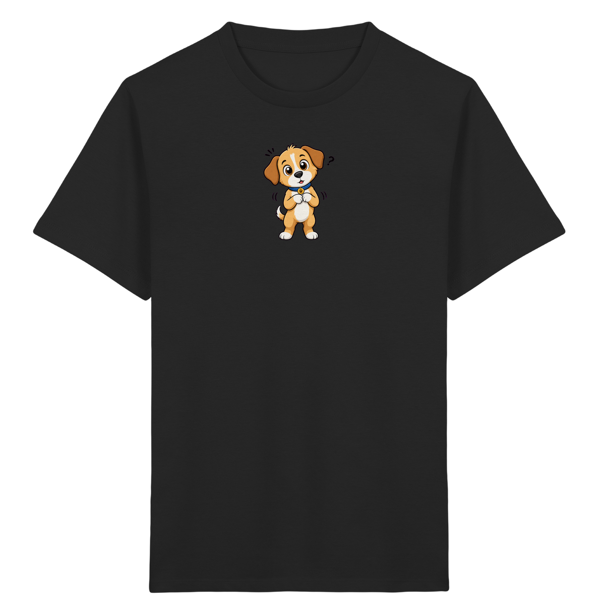 Niedlicher Welpe: Überrascht auf T-Shirt - Kinder Bio T-Shirt