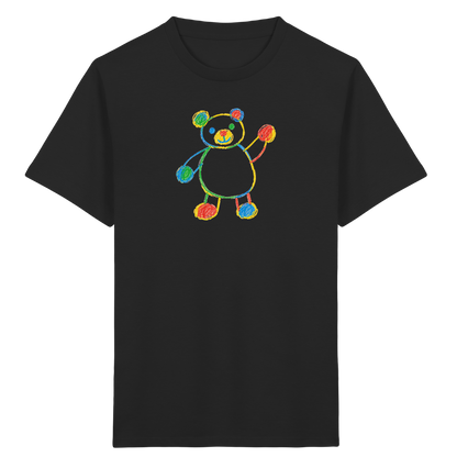 Farbpunkt-Bär für Kinder - Kinder Bio T-Shirt Vorderseite