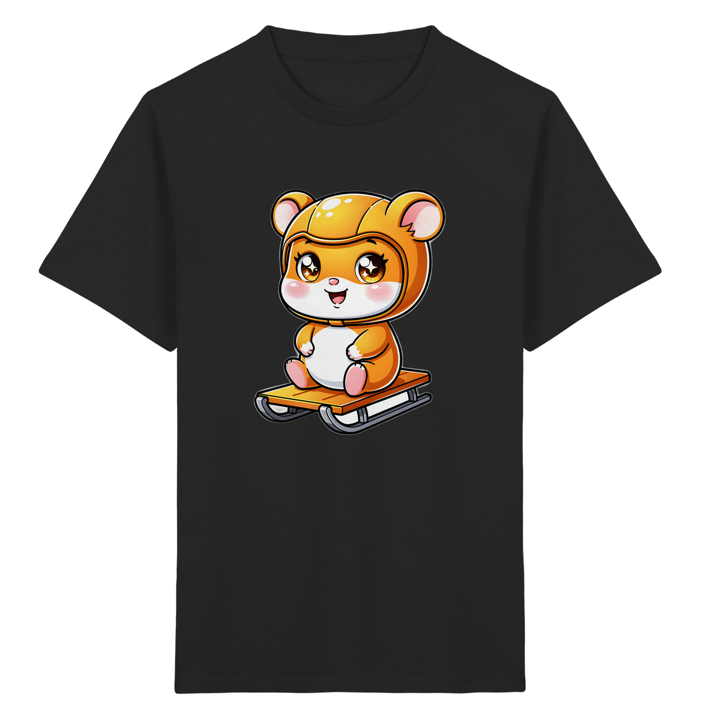 Hamster Schlittenfahrt: Cartoon T-Shirt