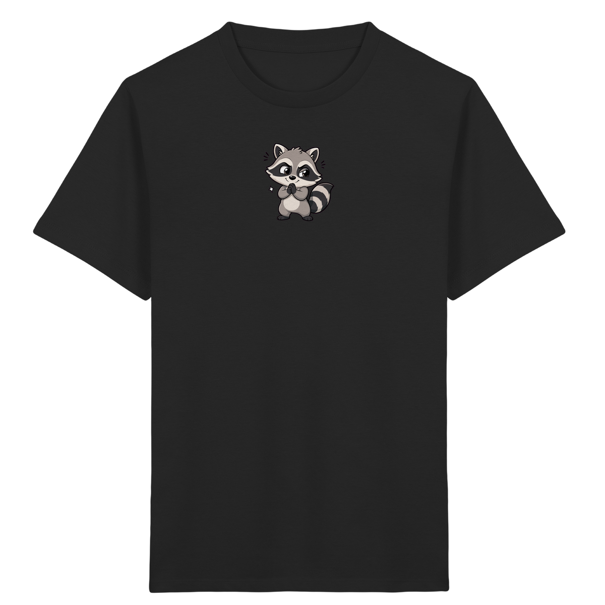 Niedlicher Waschbär Comic T-Shirt für Kinder - Kinder Bio T-Shirt
