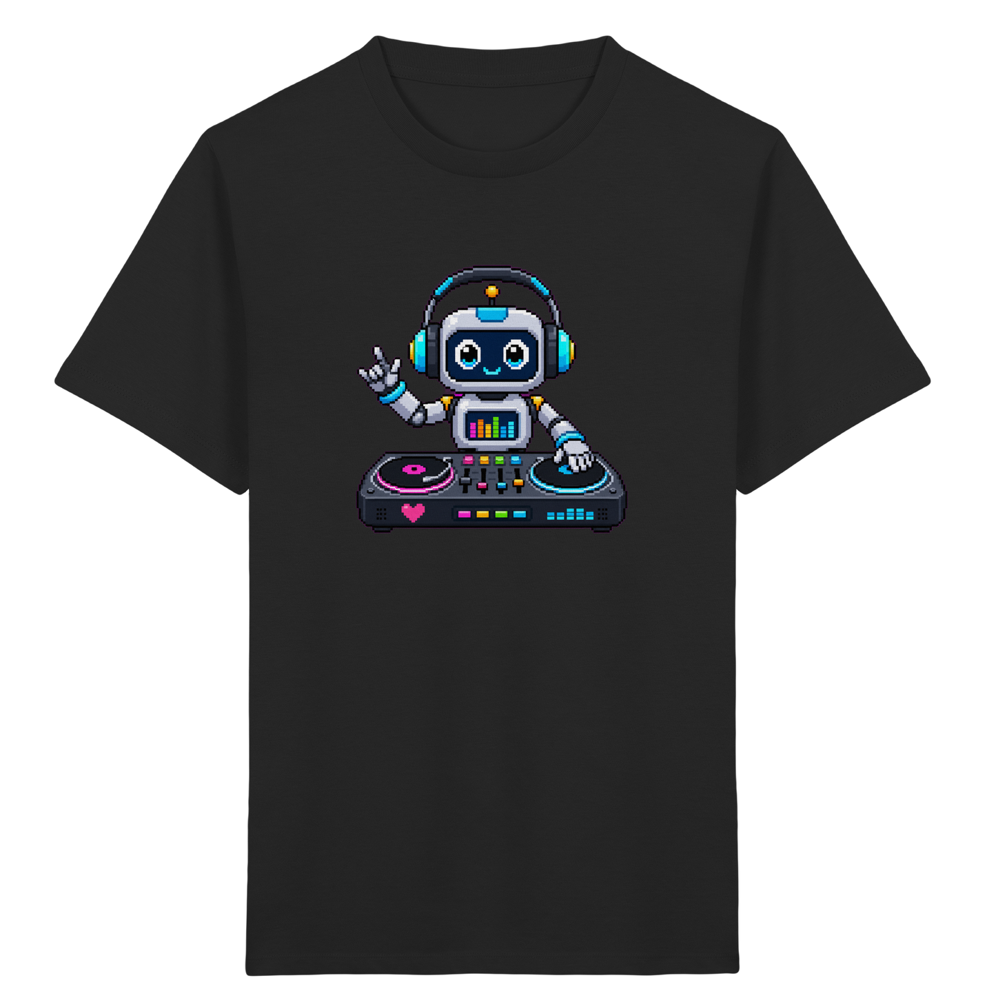Pixel Roboter DJ: Buntes Kinder T-Shirt - Kinder T-Shirt