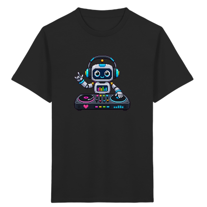Pixel Roboter DJ: Buntes Kinder T-Shirt - Kinder Bio T-Shirt