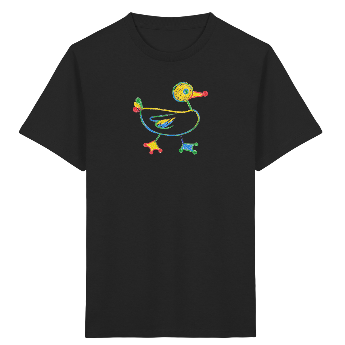 Farbpunkt Ente Kinder Motiv - Kinder Bio T-Shirt Vorderseite
