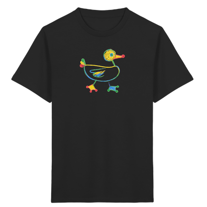 Farbpunkt Ente Kinder Motiv - Kinder Bio T-Shirt Vorderseite