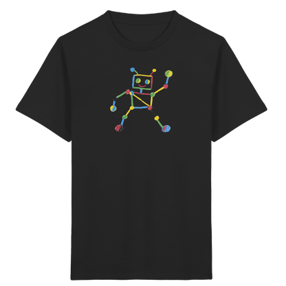 Farbpunkt Roboter Kinder Shirt - Kinder Bio T-Shirt Vorderseite