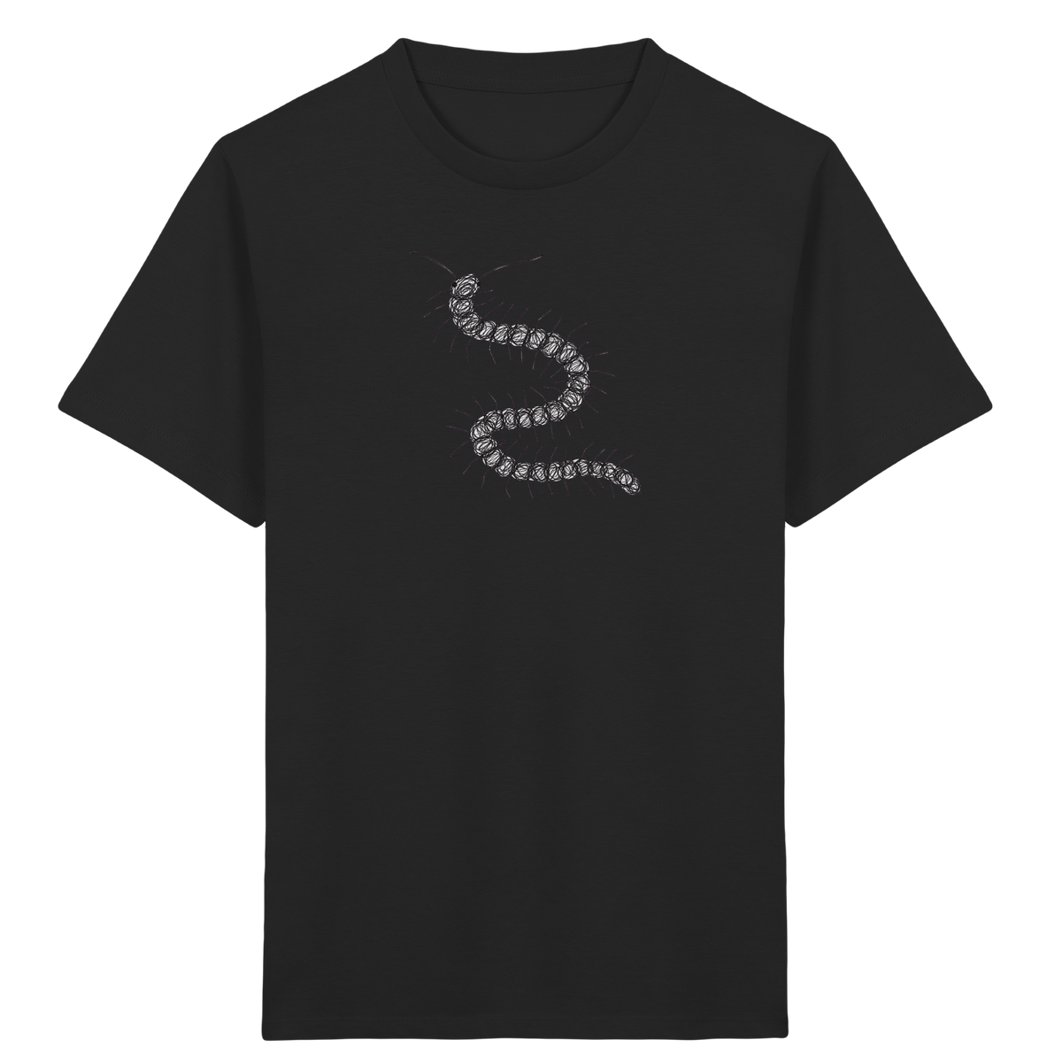 Tausendfüßer von oben - Kinder Bio T-Shirt Vorderseite
