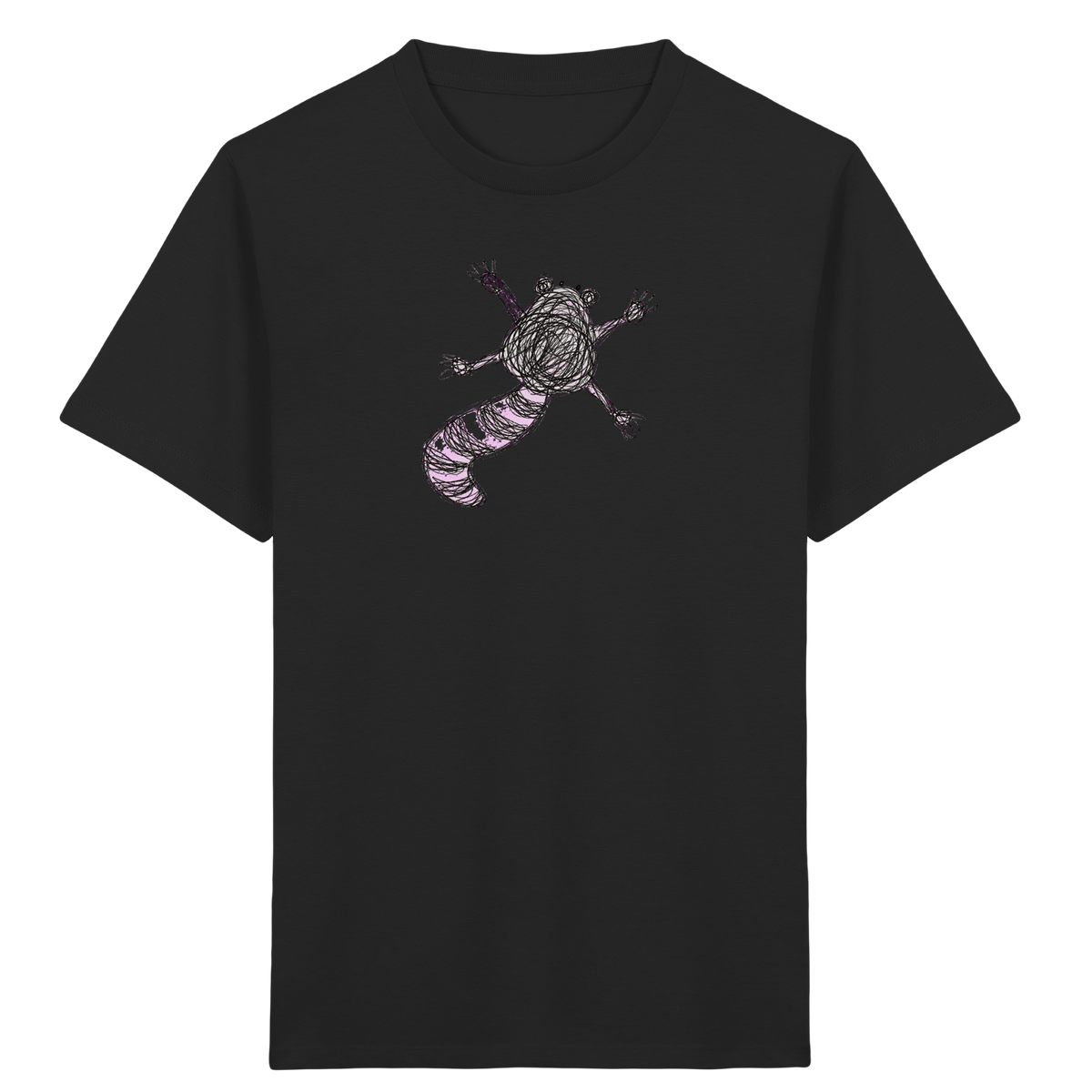 Waschbär von oben - Kinder Bio T-Shirt Vorderseite