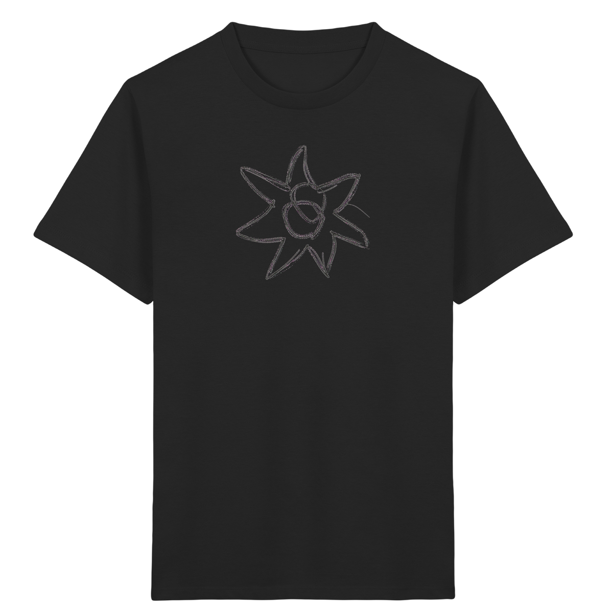 Kohlegrauer Wackelstern für Kinder - Kinder Bio T-Shirt