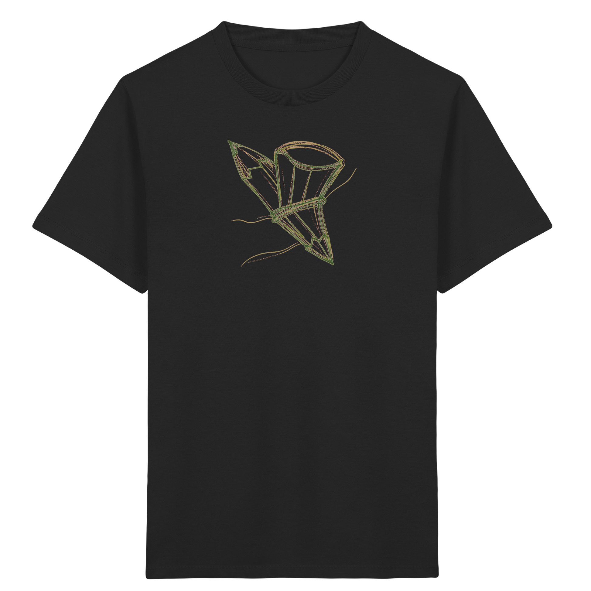 Waldgrüne Bleistift-Schultüte - Kinder Bio T-Shirt