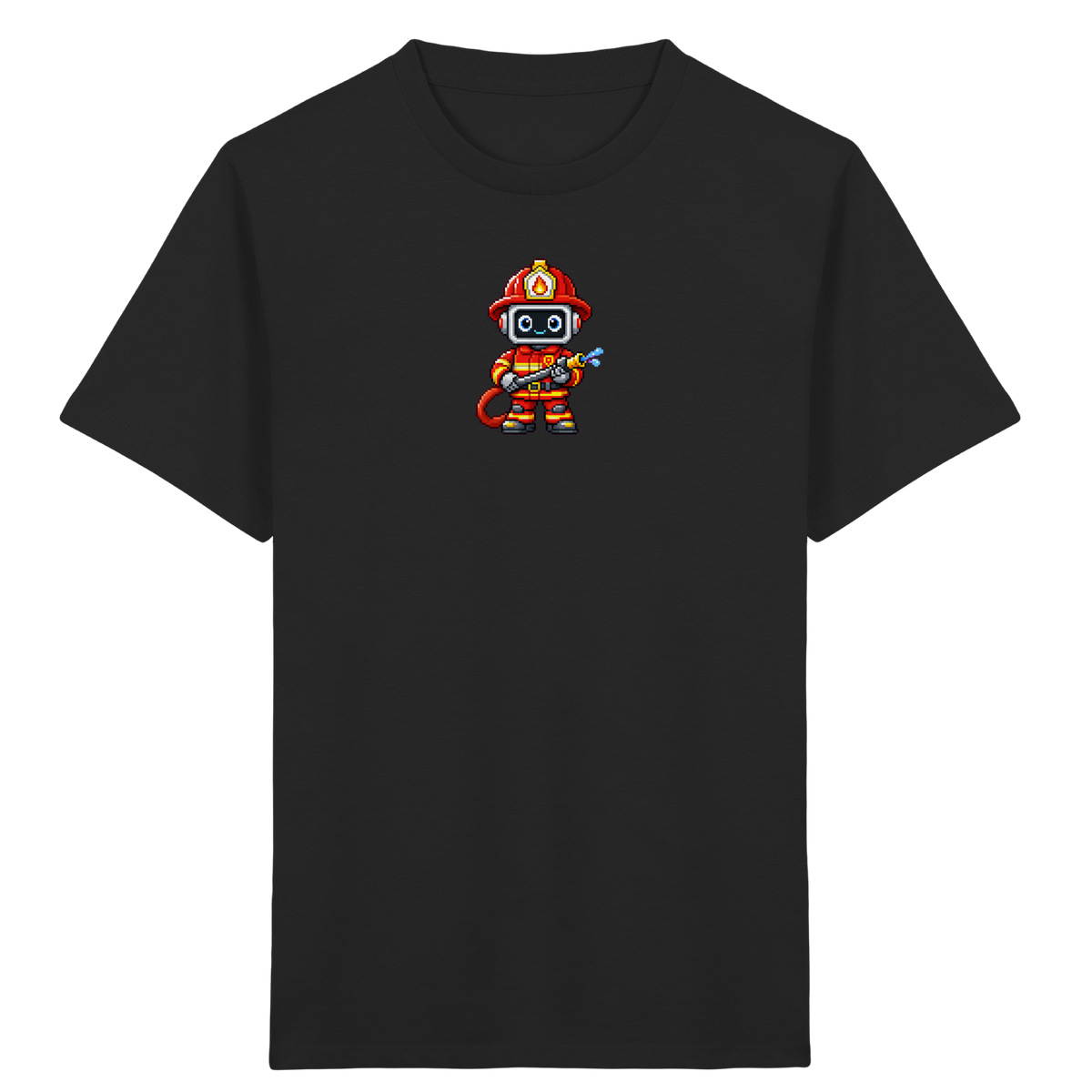 Pixel-Feuerwehrmann: Roboter-Action-T-Shirt - Kinder T-Shirt