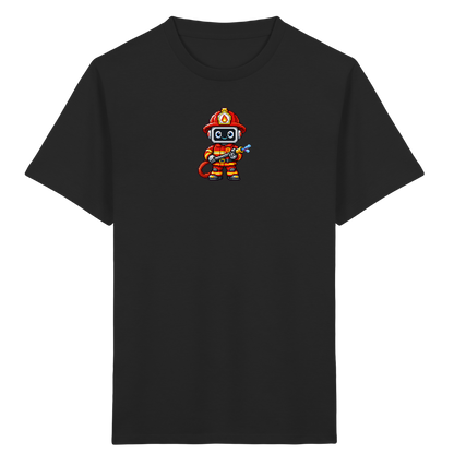 Pixel-Feuerwehrmann: Roboter-Action-T-Shirt - Kinder T-Shirt