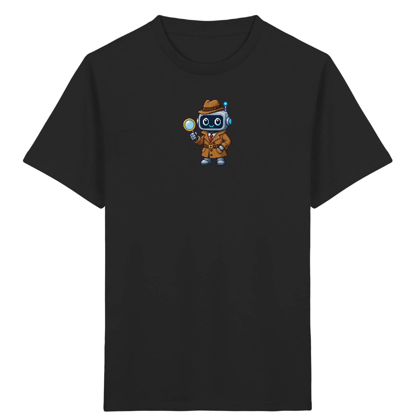 Pixel Detektiv Roboter T-Shirt für Kinder - Kinder T-Shirt