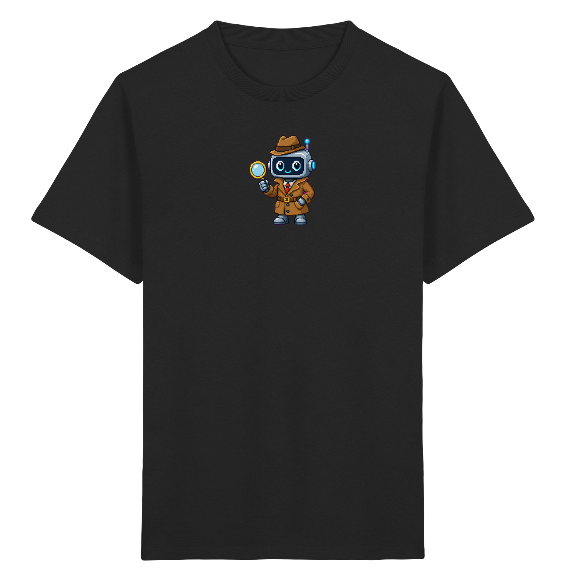 Pixel Detektiv Roboter T-Shirt für Kinder - Kinder T-Shirt