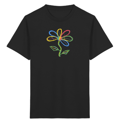 Bunte Punktblume Kinder T-Shirt - Kinder Bio T-Shirt Vorderseite