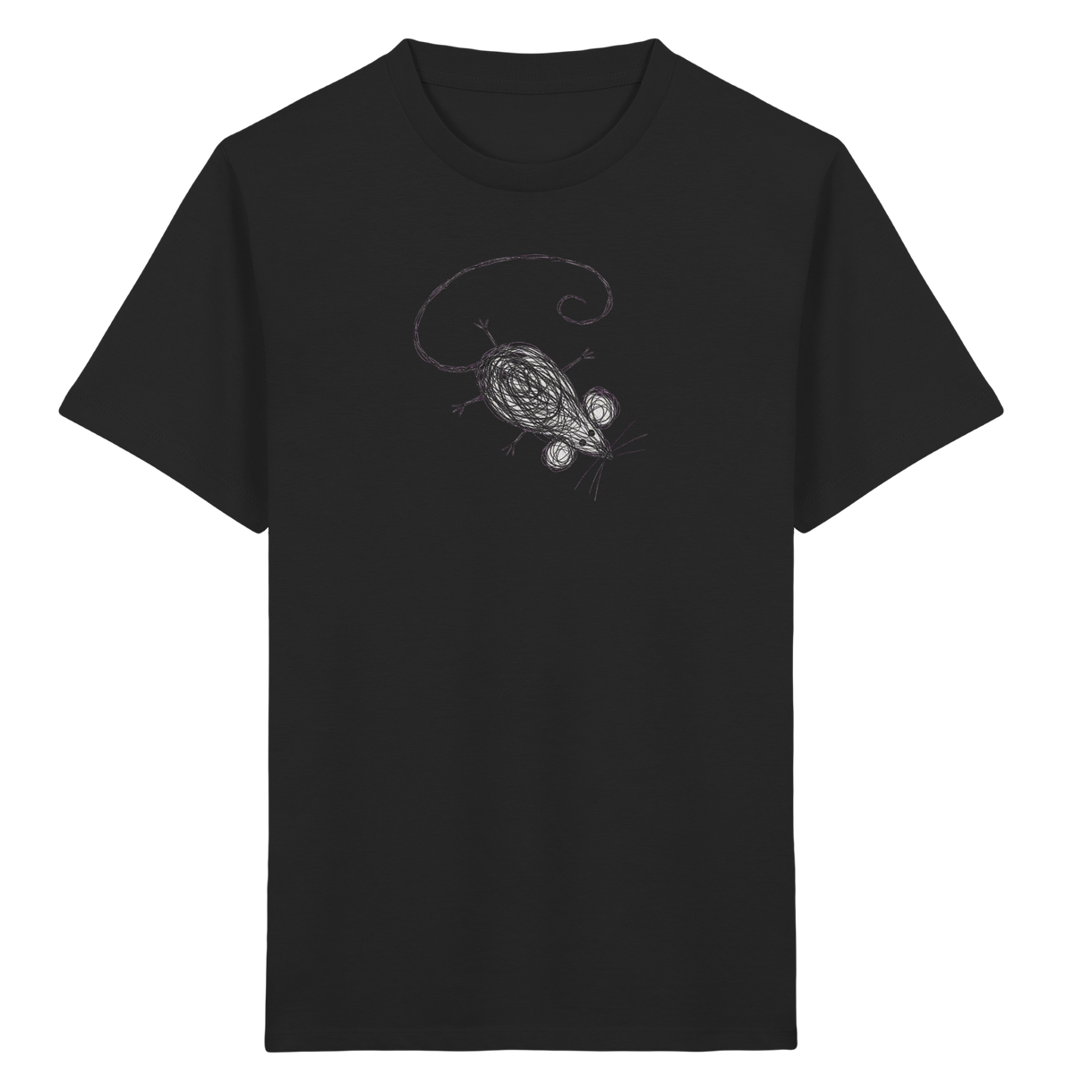 Maus von oben Kinderzeichnung - Kinder Bio T-Shirt Vorderseite