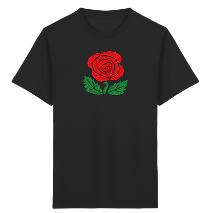 Kritzel-Rose Kinder T-Shirt - Kinder Bio T-Shirt Vorderseite