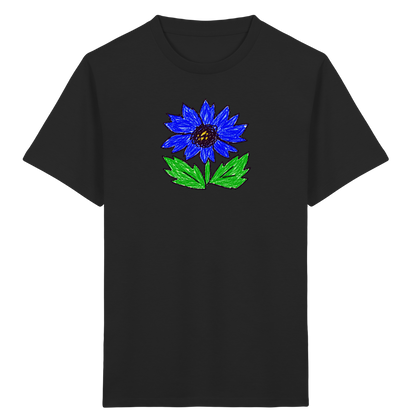 Kritzel Kornblume Kinder Shirt - Kinder Bio T-Shirt Vorderseite