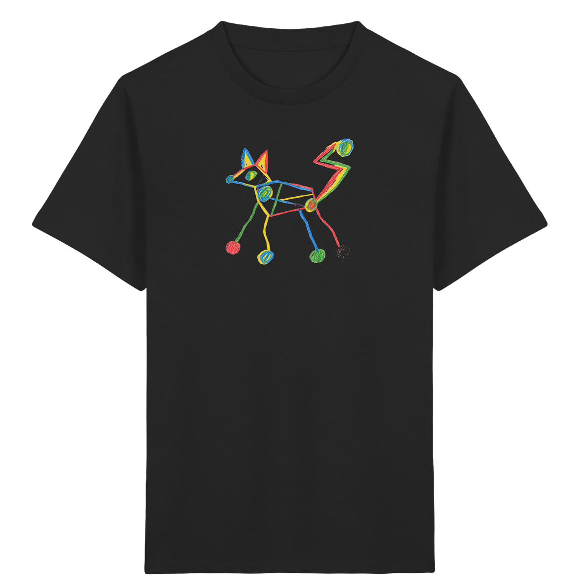 Farbpunkt-Fuchs Kinder Shirt - Kinder Bio T-Shirt Vorderseite