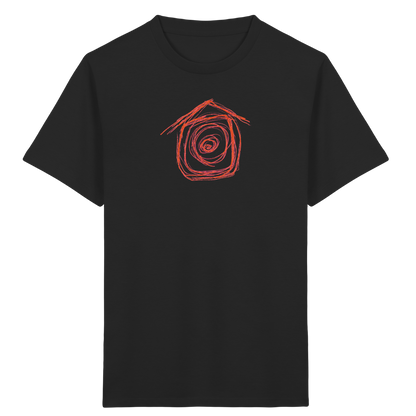 Mandarinenoranges Spiralenhaus Kinder T-Shirt - Kinder Bio T-Shirt