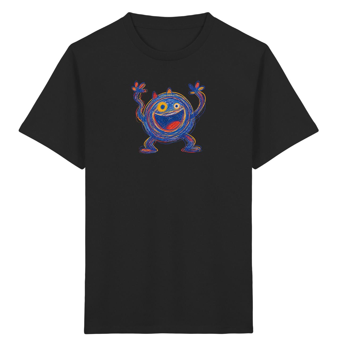 Fröhliches Wirbelmonster Shirt - Kinder Bio T-Shirt