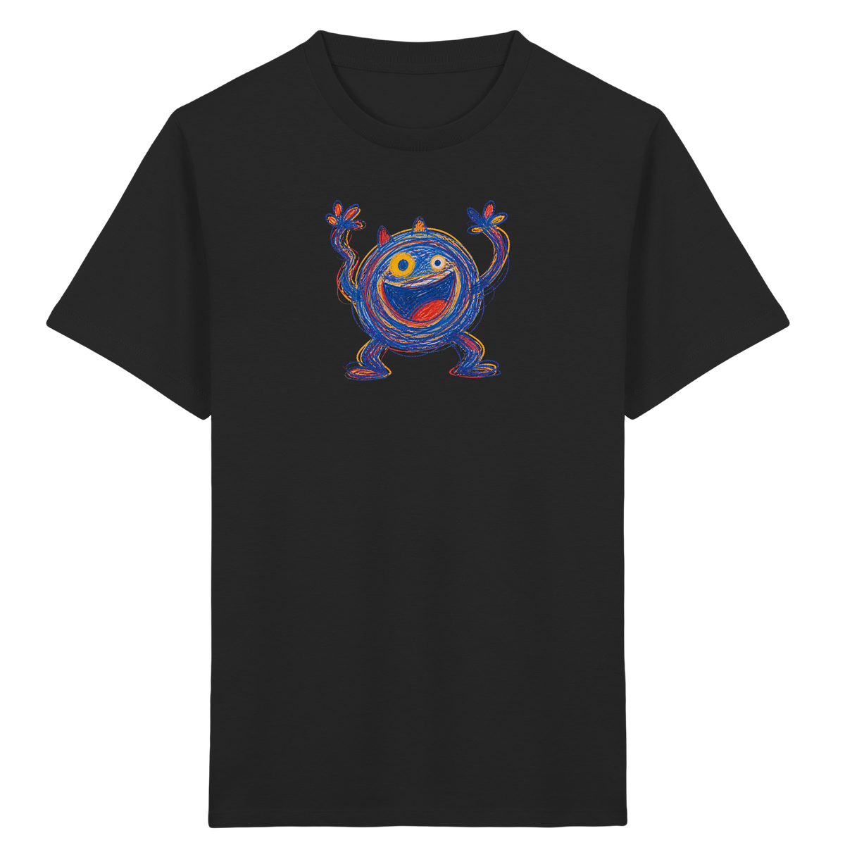 Fröhliches Wirbelmonster Shirt - Kinder Bio T-Shirt