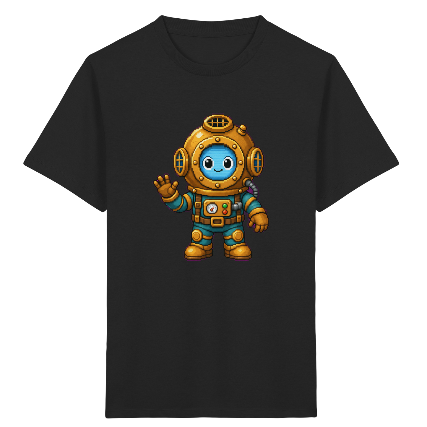 Pixel-Taucher: Goldener Helm Kinder T-Shirt - Kinder T-Shirt