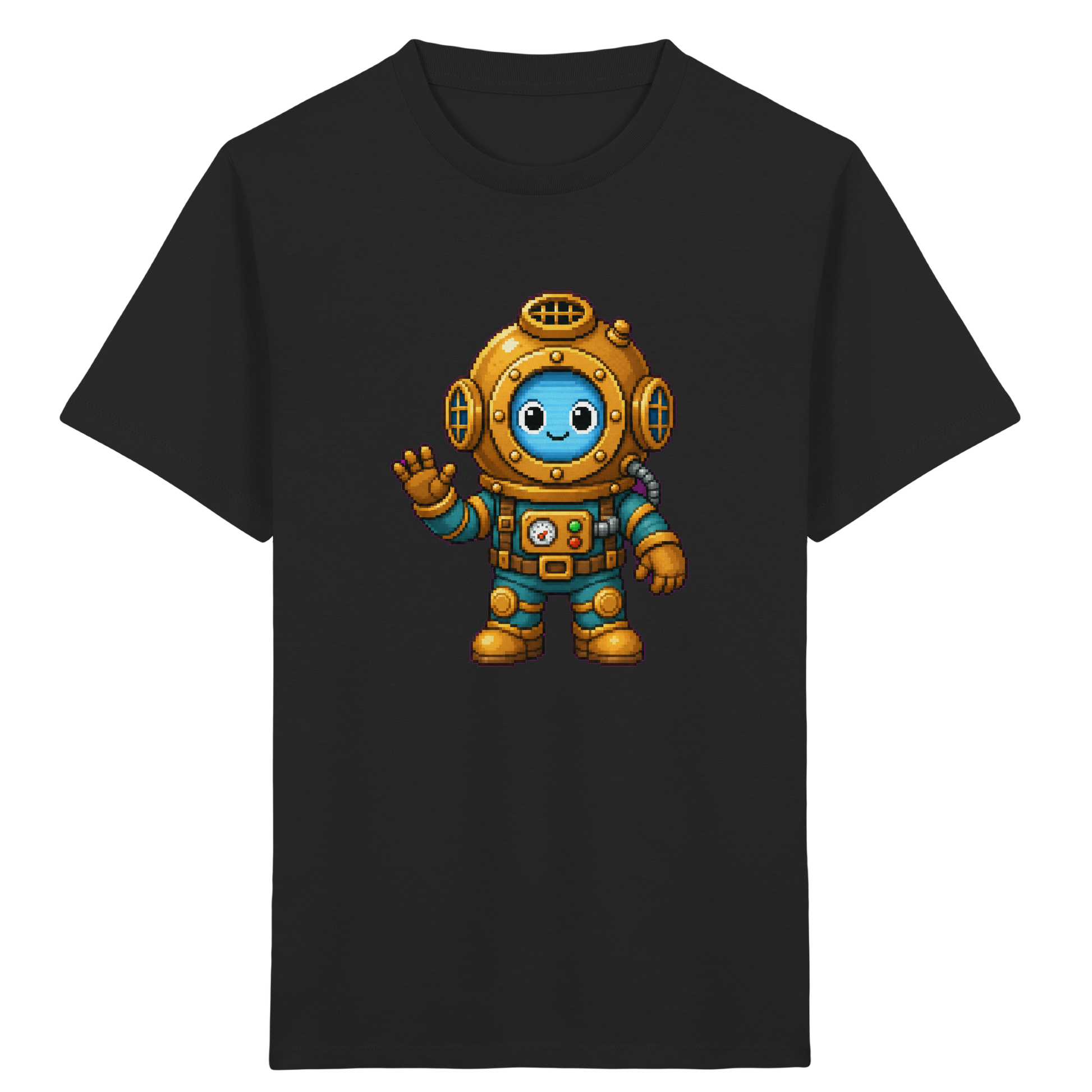 Pixel-Taucher: Goldener Helm Kinder T-Shirt - Kinder T-Shirt